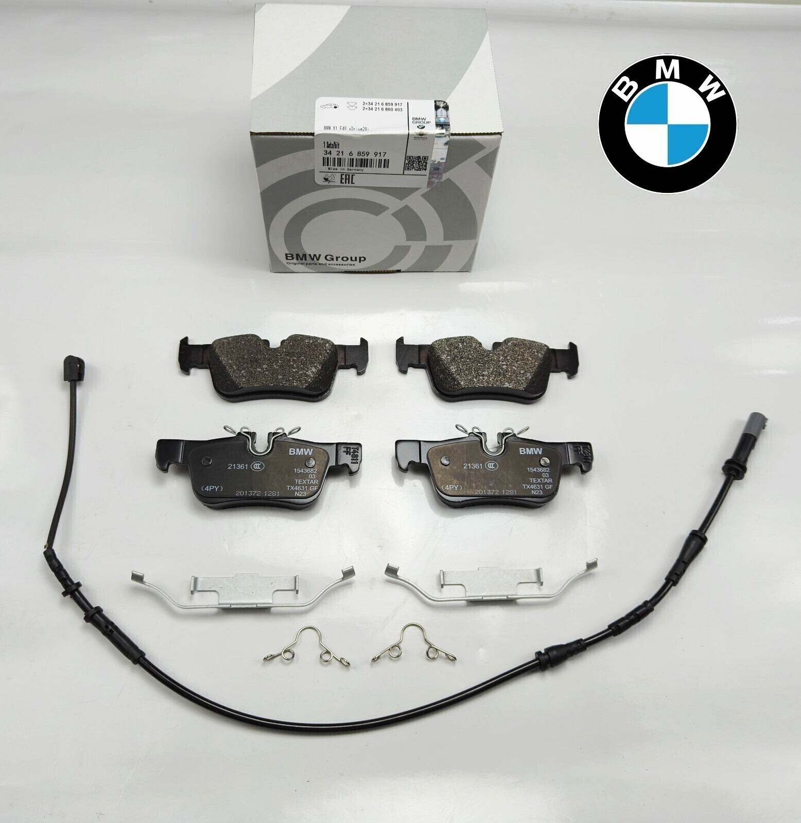 OEM Genuine Rear Brake Pads w/Sensor For BMW X1 X2 I3 I3S 228i xDrive Gran Coupe