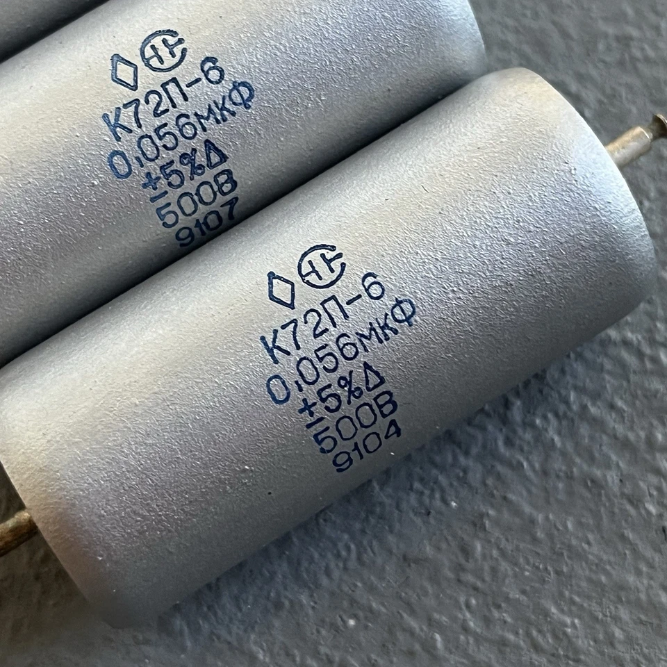1 NOS .056uF 500V 5% Teflon Film Capacitor K72P-6 PTFE Audio Tube Amplifier USSR - Image 3 of 4