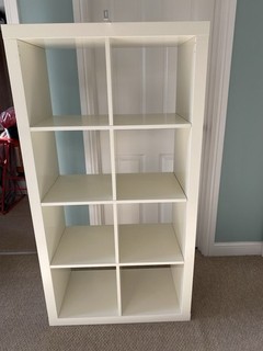 IKEA Kallax White Shelving Unit Free Standing 8 Shelves