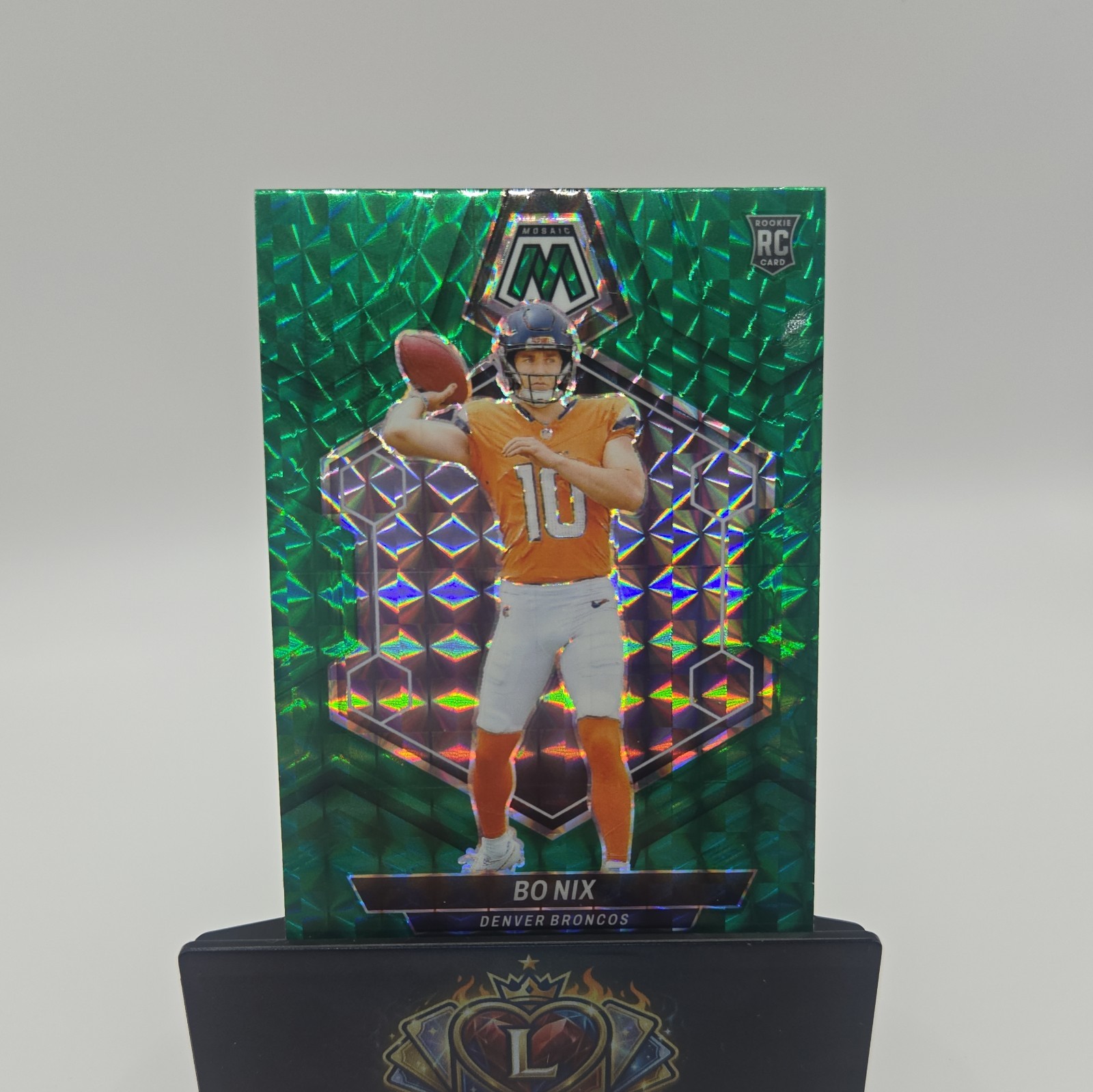 BO NIX 2024 Panini Mosaic Green Prizm Rookie (RC) #312 Broncos