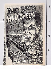 Big Boys & The Dicks @ Raul's, Austin, Texas; 1980 ~ R Cruz ~ 5.5" x 8.5"