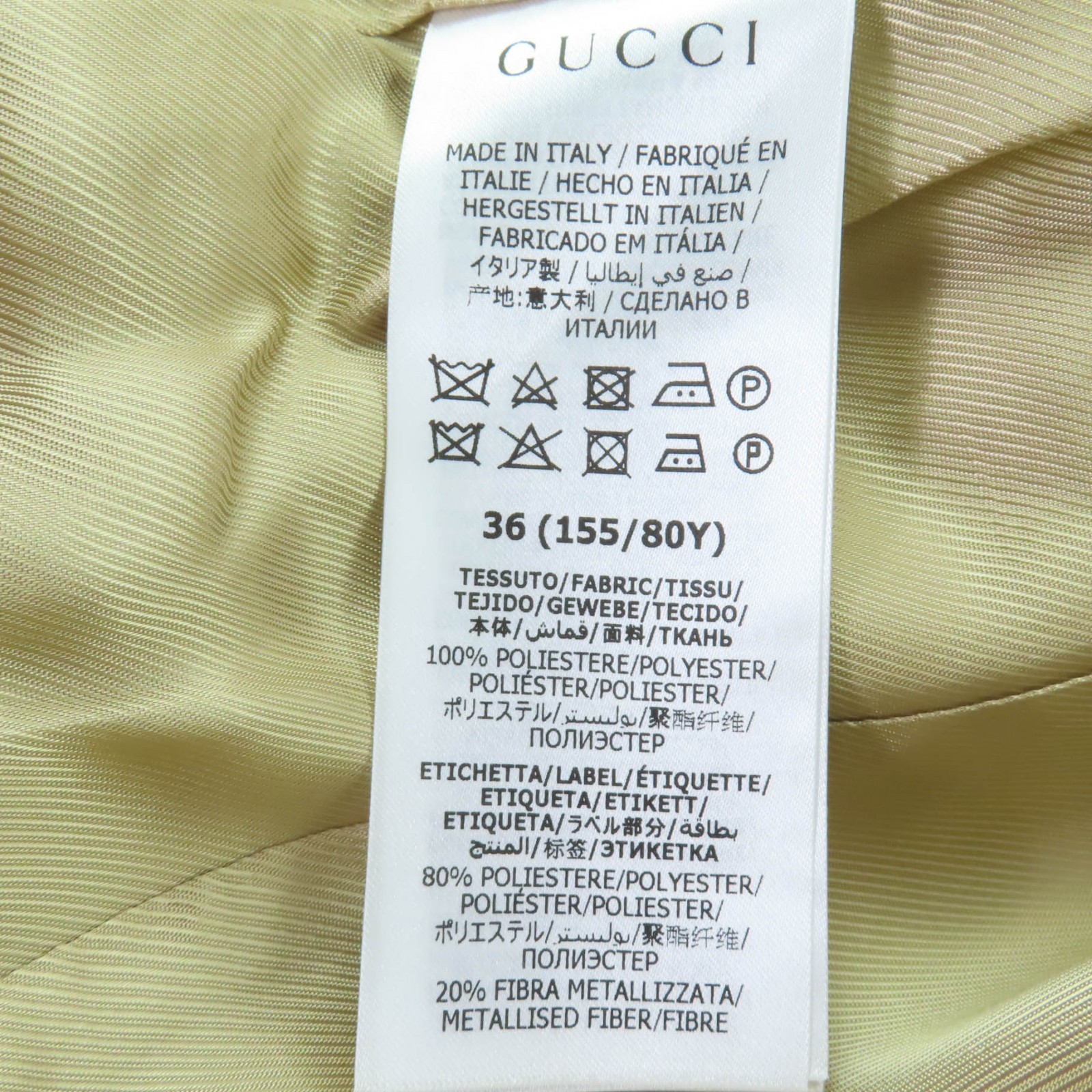 Pristine GUCCI tailored jacket Logo button beige … - image 11