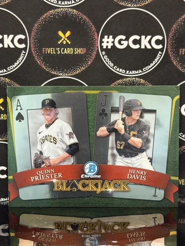2022 Bowman Chrome Draft Blackjack #BJ10 Quinn Priester Henry Davis