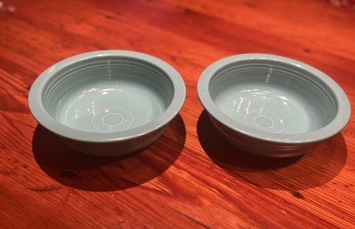 Pair Of Fiesta Ware Turquoise Serving Bowls 8.25″ Homer Laughlin USA Vintage