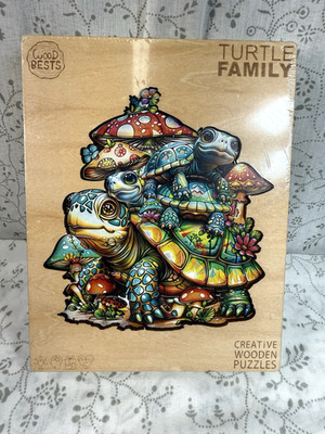 NEW Wood Bests Creative Wooden Puzzles Turtle Family 170pc, Factory Sealed