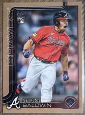 Topps Update 2025 Drake Baldwin #US87 Gold Rookie Serial Braves Baseball Card