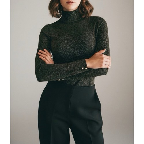 NWT SÉZANE Omaya Long Sleeve Knit Top, Gold, Large