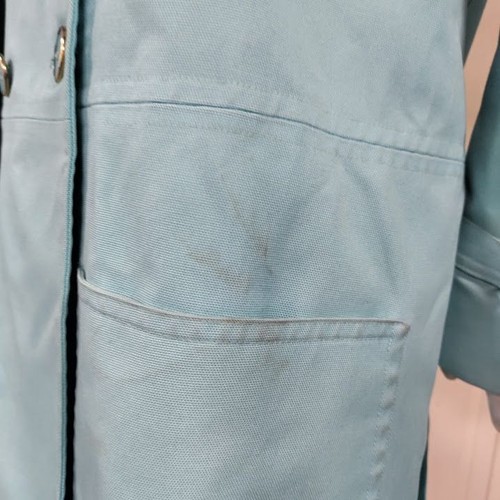Langarm Zweireiher Longline Trenchcoat Hellblau Damen Gr. M - Bild 5 von 11