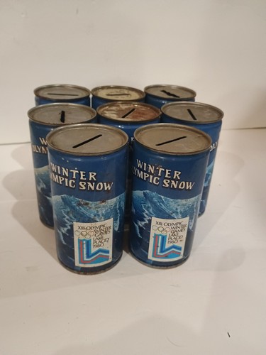 1980 Lake Placid Winter Olympics Can Coin Bank (1) Men's Hockey USA Gold Olympic