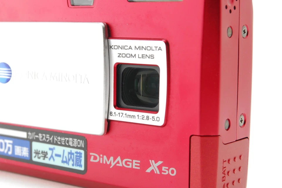 [EXCELENTE COMO NUEVA] Cámara digital Konica Minolta Dimage X50 5,0 MP roja de JAPÓN Foto 2 de 4
