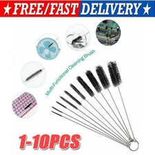 1-10 US Nylon Straw Brush Cleaner Bottle Tube Pipe Small Long Cleaning 10Pcs Set