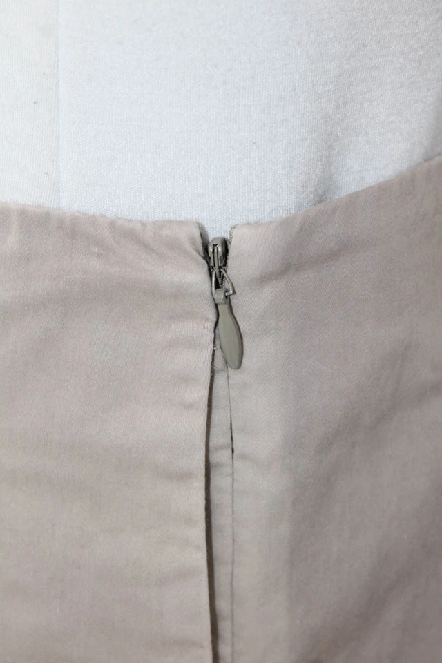 Falda lápiz plisada de algodón hasta la rodilla beige talla 38 Marni para mujer Foto 4 de 4