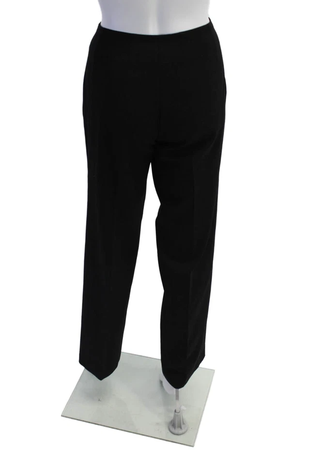 Pantalones de vestir Vertigo para mujer con cremallera tiro alto pierna recta negros talla IT 38 Foto 3 de 4