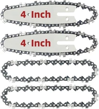 4 Inch Mini Chainsaw Chain and Bar for Replace Blade Pruner Mini Chainsaw Hand