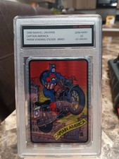 1990 MARVEL UNIVERSE SERIES 1 VENDING MACHINE PRISM STICKER #31 CAPTAIN AMERICA