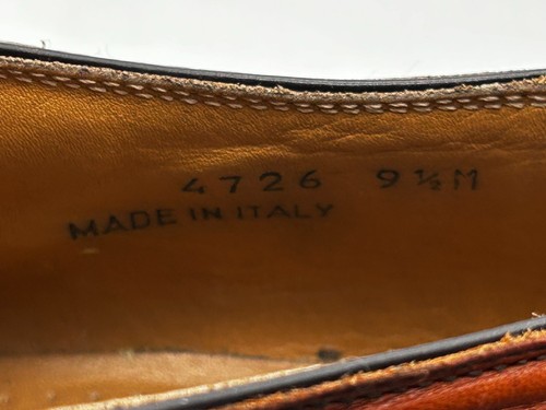 Mercanti Fiorentini Men's Brown Leather Monk Strap Slip On Dress Shoes Size 9.5M - Picture 14 of 14