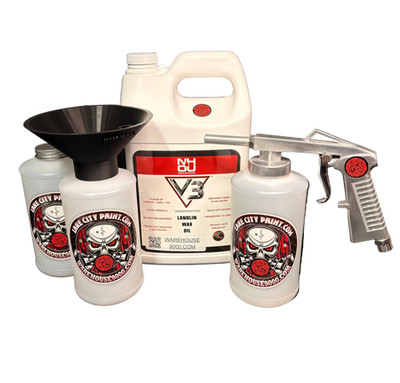 NHOU V3 Clear Standard Economy Undercoating Gun & Threaded Funnel Kit (3 Quarts)