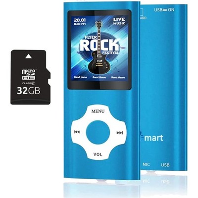 MP3 Player 32GB MicroSD Radio LCD Display Musik Player Bluetooth