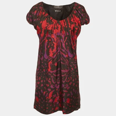 Mini Vestido McQ By Alexander McQueen Multicolor Estampado Gráfico Seda Manga... - Imagen 1 de 4