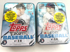 2021 TOPPS 70 YEARS BASEBALL TRADIND CARDS SERIES 1 IN FACTORY SEALED TIN X 2