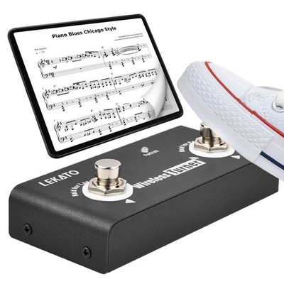 LEKATO Wireless Page Turner Pedal Bluetooth Fußschalter für Tablet iPad Noten DE