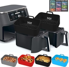 10QT Air Fryer 8.46 5.9 inch 10 QT , DZ401 - Grey Black Silicone Accessories