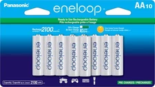 Eneloop AA 2100mAh Rechargeable Batteries 10-Pack Ni-MH