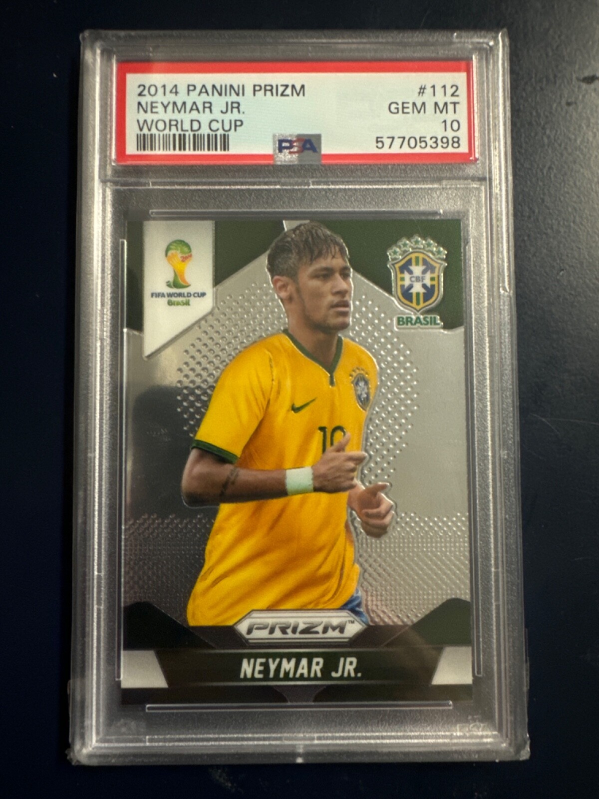 2014 Panini Prizm World Cup - #112 Neymar Jr - PSA 10