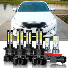 For 2014 2015 KIA OPTIMA - 6x 6000K LED Headlight High/Low + Fog Light Bulbs Kit