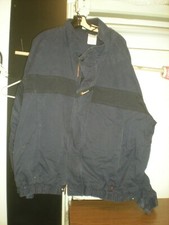 WORKRITE FR MEDIUM RG NAVY BLUE BUTTON UP/ZIPPER Jacket VG A  