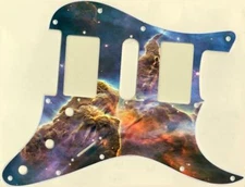 Stratocaster Graphical Pickguard Custom fit Fender HSH 11 Hole Space Carina Neb