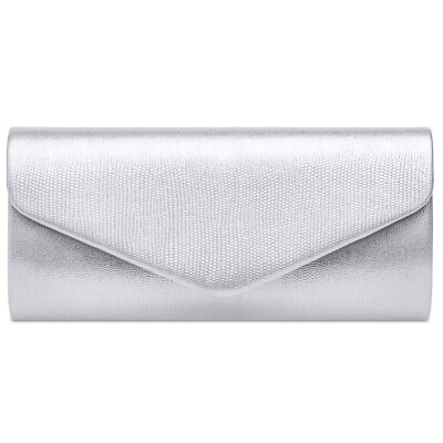 Caspar TA522 Damen Glanz Briefumschlag Snake Skin Clutch Abendtasche 