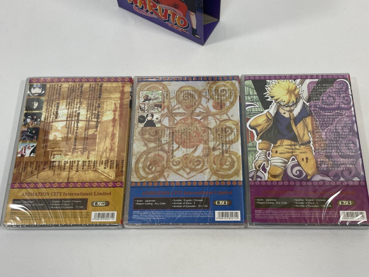 Naruto Anime Part 4-6, Ep 77-148 DVD 3-Disc Box Set JAPAN IMPORT