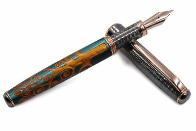 Silver Cap Bock Steel Nib M Size Blue Ink 