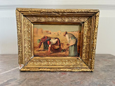 Ancien Tableau Cadre Doré Reproduction Les moissonneuses J MILLET