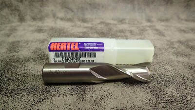 HERTEL HAA74246E 3/4 x 3/4 x 1-5/16 x 3-7/16'' 2F HSS Square End Mill 30° (BN206)