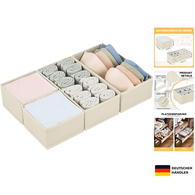 Schublade Organizer 4 Stück Kleiderschrank Organizer Drawer Organizer Faltbar...