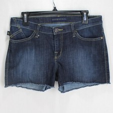 Rock Republic Hula Jean Shorts Womens Size 8 Dark Wash Denim Cutoffs Raw Hems