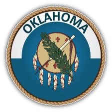 Oklahoma USA State Seal Car Bumper Sticker Decal