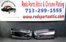 Pair 1957 Buick Rear Bumper End Extensions Lower Rear Fender Trim Fresh Chrome