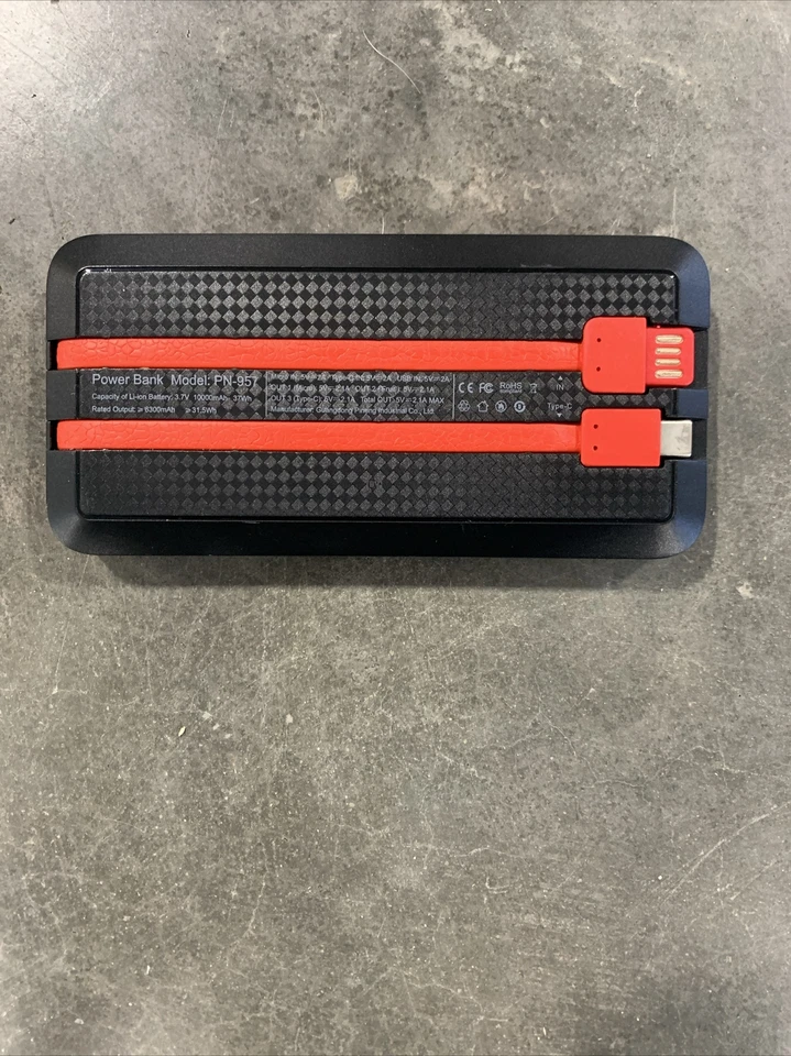 Banco de alimentación Pineng PN-957 10000mAh batería de alta densidad 4 cables incorporados Foto 2 de 3