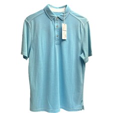 Tommy Bahama Short Sleeve Paradiso Cove Polo Plume Light Blue Striped 99