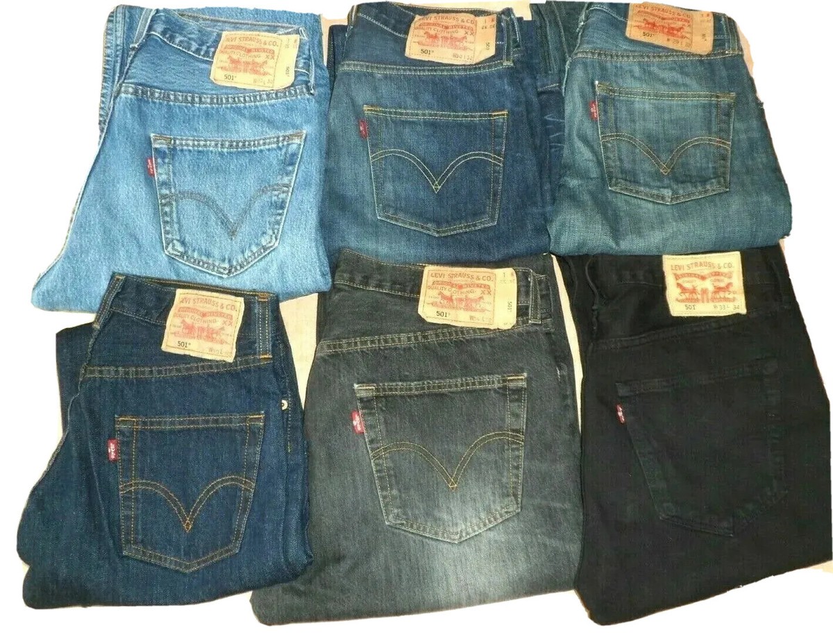 JEANS LEVI'S 501 W25 W26 W27 W28 W29 W30 W31 W32 W33 W34 W36 W38 W40 W42 W44
