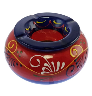 Spanischer Wasseraschenbecher Cenicero 13 cm x 7 cm Spanische Handarbeit Keramik Pottery