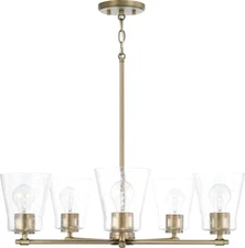 Capital Lighting 446951AD-533 Baker Transitional Tapered Seeded Glass Chandelier