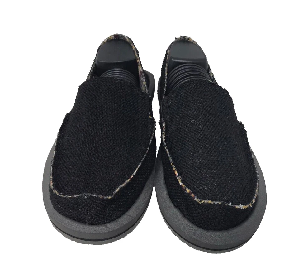 Туфли прогулочные женские Sanuk Donna комфортные без шнуровки черные размер: 10 118 УФ - Изображение 2 из 4