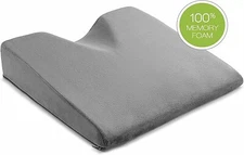 COMFYSURE Car Seat Wedge Pillow – Memory Foam Firm Cushion - Orthopedic 