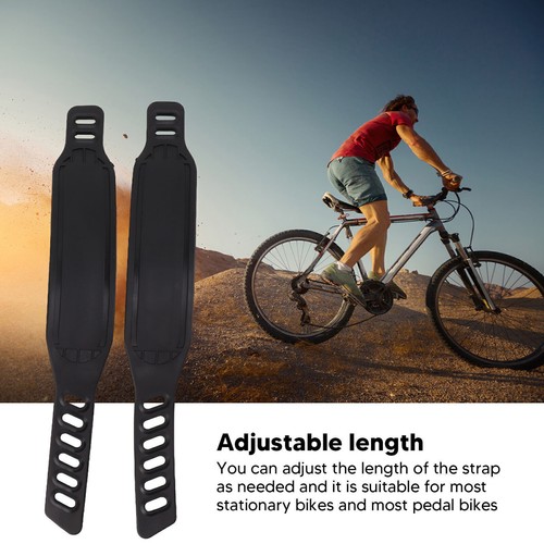 2 Stück Heimtrainer Pedalriemen Kunststoff längenverstellbar Universal Fahrradpedal