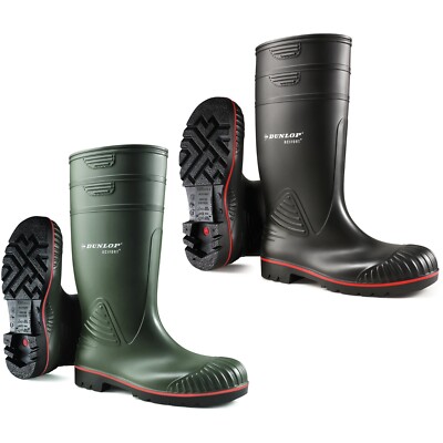 Dunlop Acifort Gummistiefel strapazierfähig SAFETY S5 Stahlkappe Arbeit Gummistiefel