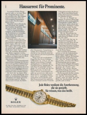 Rolex Day-Date - Reklame Werbeanzeige Original-Werbung 1970 (2)